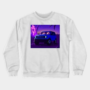 Miami Pug by night Crewneck Sweatshirt